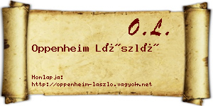 Oppenheim László névjegykártya